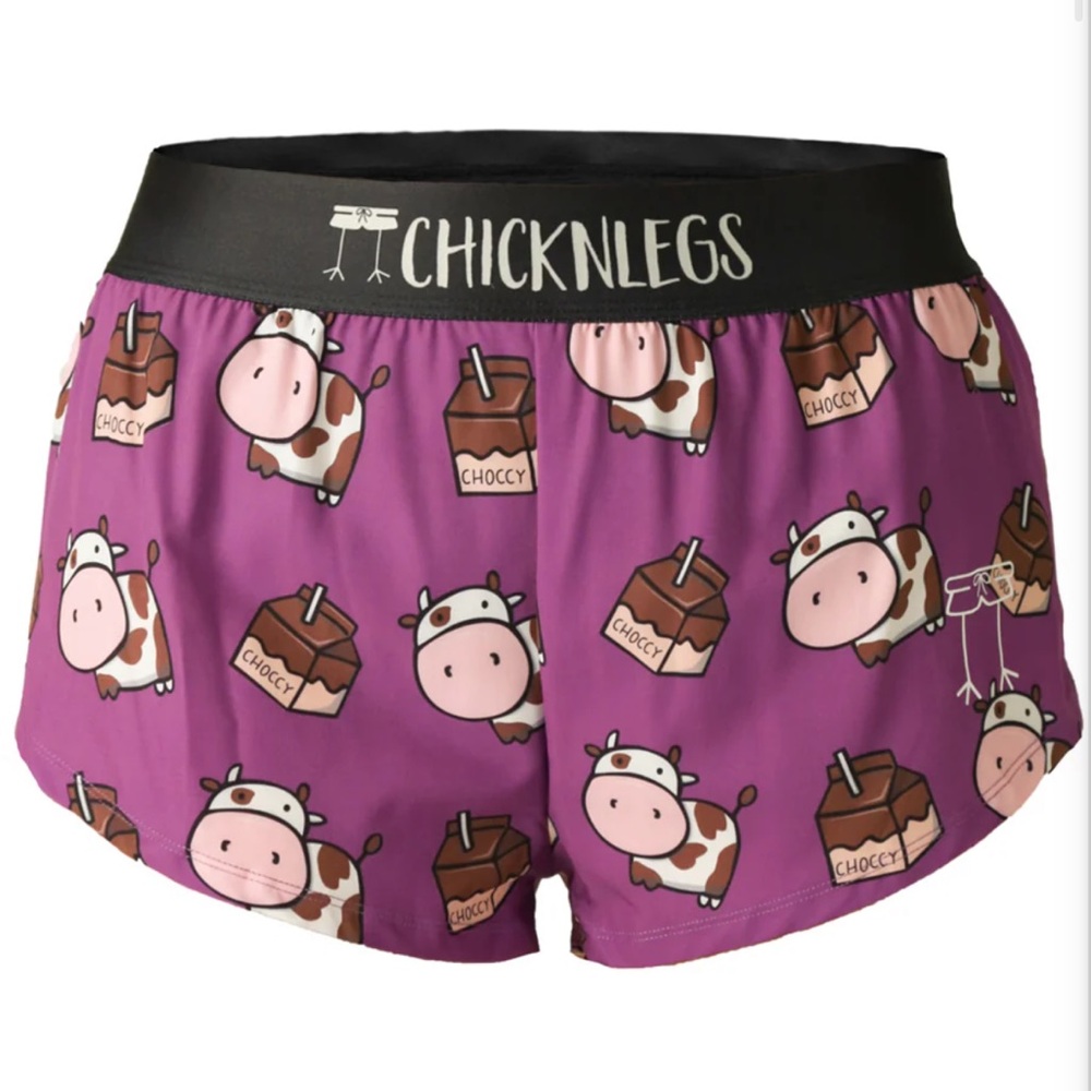 Chicknlegs Women’s Choccy Cows 1.5” split short